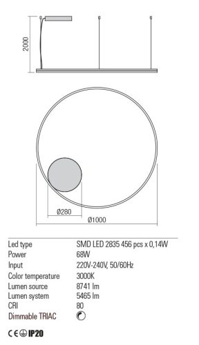 Redo Függeszték 01-1715-TRIAC ORBIT