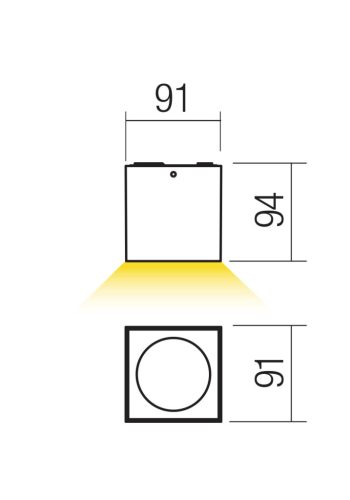 Redo Kültéri mennyezeti lámpa 90803 TEKO