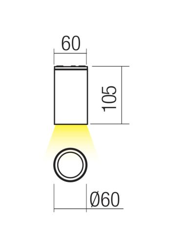 Redo Kültéri mennyezeti lámpa 90811 RAM