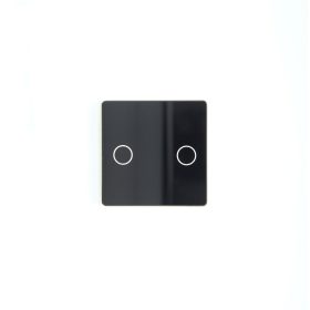 Z-Switch 2-es (2G) kis üveg kapcsoló panel Fekete