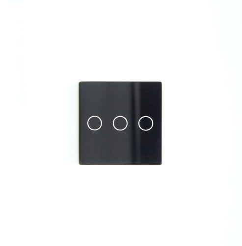 Z-Switch 3-as (3G) kis üveg kapcsoló panel Fekete