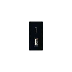 Z-Switch USB aljzat A+C (1 modulos) 230V Fekete