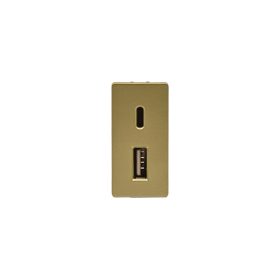 Z-Switch USB aljzat A+C (1 modulos) 230V Arany
