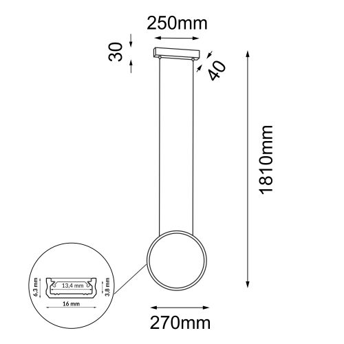 AGARO Z - 27 cm - 3K - gold - one step switch
