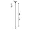 alha T 80 CM - polished stainless steel