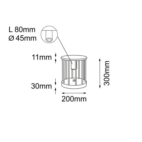 GARDEN - HAGI - 30 cm antracyt