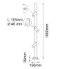 GARDEN - GOSEN - 100 cm antracyt
