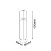 GARDEN - FUKU - 40 cm antracyt