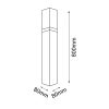 GARDEN - FUKU - 80 cm antracyt