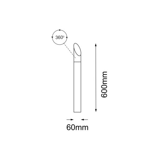 GARDEN - SAGA - 60 cm antracyt