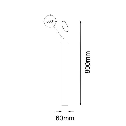 GARDEN - SAGA - 80 cm antracyt