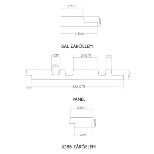 MILO Walnut jobbos végzáró