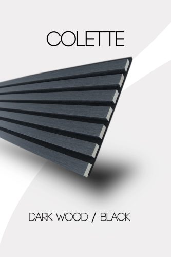 COLETTE Dark Wood/Black akusztikus falpanel