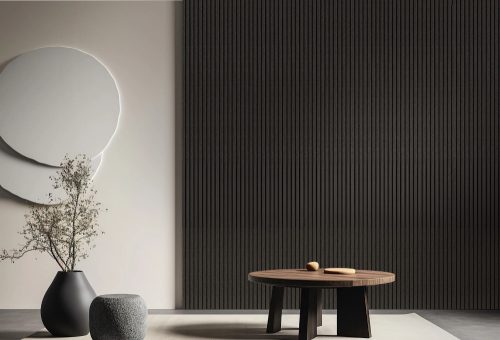COLETTE Dark Wood/Black akusztikus falpanel