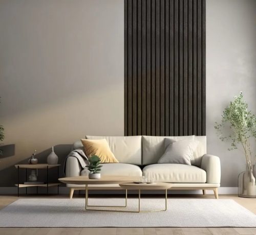 COLETTE Dark Wood/Black akusztikus falpanel