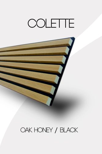 COLETTE Oak Honey/Black akusztikus falpanel