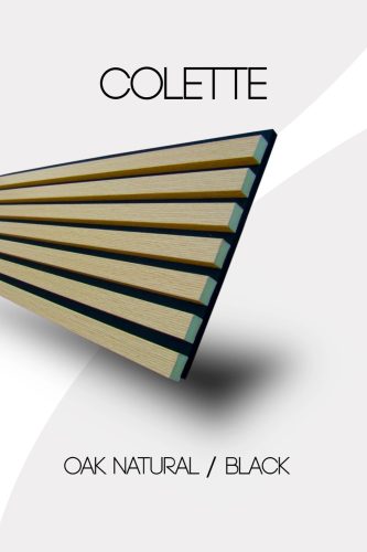 COLETTE Oak Natural/Black akusztikus falpanel