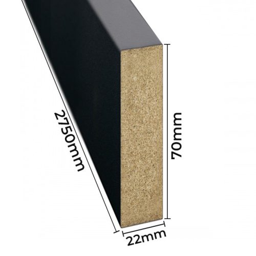 XL léc 3x6 matt fekete