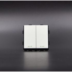   Z-Switch 106+6-os dupla váltó/alternatív (2G-2W) billenőkapcsoló Fehér